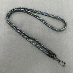 Плетений шнурок (5мм) 120см Black / Green / Blue - мініатюра 2