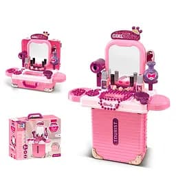 Трюмо 3в1, 35.5x18x46 см, аксессуары, украшения, складывается в чемодан, 24.5x19.5x10 см