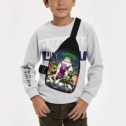 Сумка через плече дитяча Черепашки-ніндзя 29х17 см сумка слінг для хлопчика (02280)