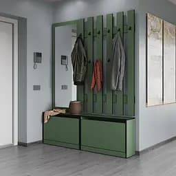 Комплект мебели в прихожую Moreli Корнелия FKO-0006 1600x2050x245 мм Зеленый Дымчастый