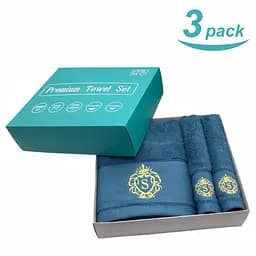 Набір Рушників Lovely Svi - Комплект Банних Рушників: 1 шт - 70 x 140 см, 2 шт - 34 x 72 см Ізумрудний