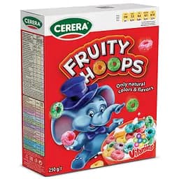 Завтрак сухой Cerera Fruity Hoops цветные кольца 250 г