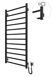 Электрический полотенцесушитель HF Leeds 1170x530 black matte 6.1.0805.06.BM, Черный матовый, универсальное (коннектор), Электронный