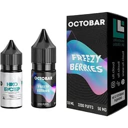 Набор компонентов для самозамеса солевой жидкости Octobar Freezу Berries 10 мл 50 мг Черника Ежевика Айс (11261)