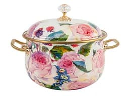 Каструля емальована Elmani з кришкою, 6,1 л, діаметр 24см, висота 13 см (763-006)