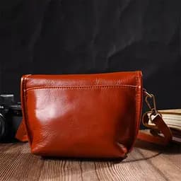 Сумка жіноча з натуральної шкіри крос-боді 22091 Vintage руда - мініатюра 7