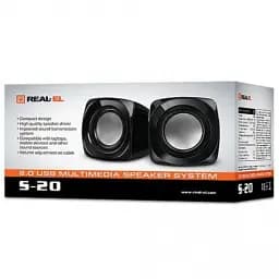 Колонки 2.0 REAL-EL S-20 Black, 2 x 3 Вт, пластиковий корпус, живлення від USB - мініатюра 2