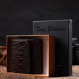 Портмоне з натуральної шкіри з тисненням під крокодила Tony Bellucci 9.5х9х1 см acs0032252 - мініатюра 10