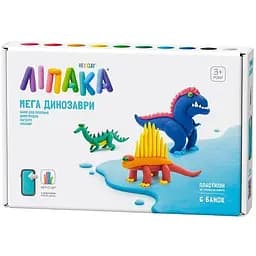 Набір пластиліну, що самостійно твердіє, Ліпака Мега Динозаври: анкілозавр, паразауролоф, теризинозавр (60034-UA01)