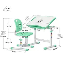 Комплект меблів Evo-kids Evo-05 Ergo Green: стіл+стілець (Evo-05 Ergo Z) - мініатюра 3