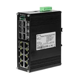 PoE-комутатор 14-портовий керований L2+ E-LINK ETH-IMC2408MP гігабітний з 8 портами PoE, 240W (73-00150) - мініатюра 1
