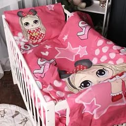 Простирадло MirSon Ranforce Elite 17-0699 LOL Dolls 110х160 см рожеве (2200010456561) - мініатюра 2