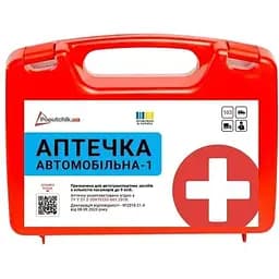Аптечка медична автомобільна-1 Poputchik пластиковий футляр (02-021-П)