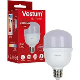Светодиодная высокомощная лампа Vestum T80 20W 6500K 220V E27 1-VS-1607