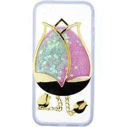 Чехол-накладка Toto TPU Case Decorative Stones IPhone 5/5S/SE Rose Flower Purple