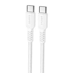 Дата кабель Borofone BX116 Certain Type-C to Type-C 60W (1m) White
