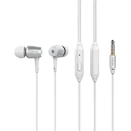 Навушники Celebrat G1 3.5 мм провідні з кнопками білі