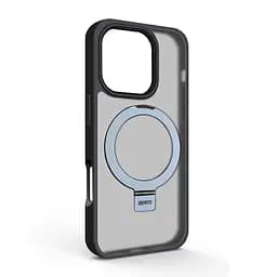 Чехол для Apple iPhone 16 Pro, Unit Stand, черный, MagSafe, противоударный защитный чехол-панель с подставкой, поддержкой магнитных держателей и беспроводной зарядки, защита всего корпуса, силикон + поликарбонат, ArmorStandart (ARM78733)