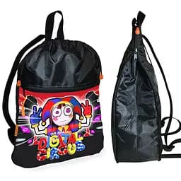 Рюкзак-мешок для школы цифровой цирк детская сумка для обуви и спортивной одежды (01500)