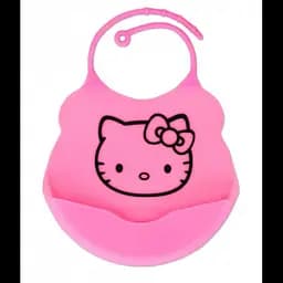Силіконовий слинявчик з кишенею Kiddy Рожевий Hello Kitty 02101