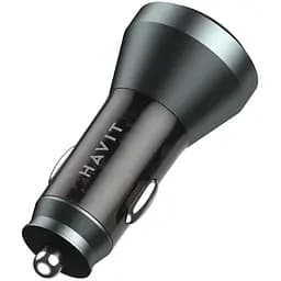 Автомобільний зарядний пристрій Havit HV-CC2017 48W USB-A+USB-C black (HV-CC2017) - мініатюра 3