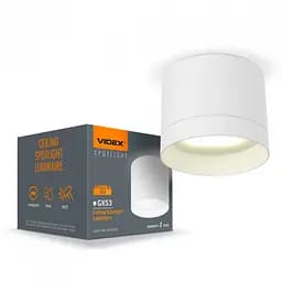 Світильник Videx IP44 під лампу GX53 накладний Білий VL-SPF19A-W