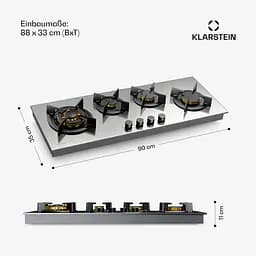 Варильна поверхня газова Klarstein Goldflame 4 Slim (10046473) - мініатюра 7
