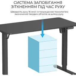 Комп'ютерний ігровий стіл OfficePro ODE1260B Black [124830] - мініатюра 9