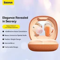 Бездротові навушники Baseus AirNora 2 True Wireless Earphones Gradient помаранчеві (NGTW320207) - мініатюра 4