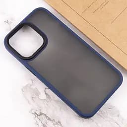 TPU+PC чохол Metal Buttons для Apple iPhone 14 Pro Max 6.7" Синій - мініатюра 5