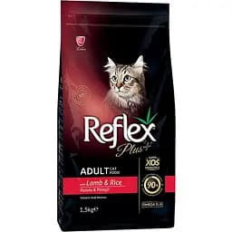 Сухий корм для котів Reflex Plus з ягням та рисом 1.5 кг