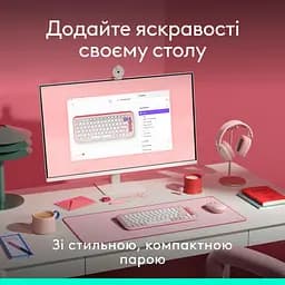 Комплект (Клавіатура та Миша) Logitech Pop Icon Combo (920-013142) Rose - мініатюра 2