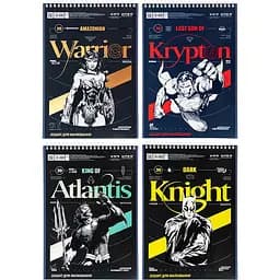 Набір зошитів для малювання Kite 30 аркушів спіраль гібр. лак + УФ лак 12 шт. (DC24-243)