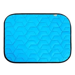 Двухсторонняя подстилка для собак AiryVest, 100х70 см, голубо-черный (87)