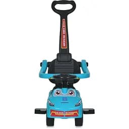 Дитяча каталка-толокар Bambi M 5763L-15 з батьківською ручкою синій  - мініатюра 2