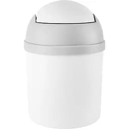 Відро для сміття MBM My Home з кришкою 1.6 л сіре (BIN-10 1.6L GRAY) - мініатюра 4