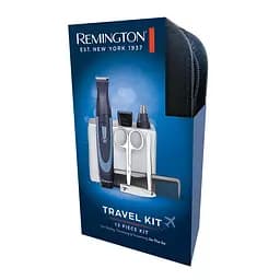 Набір дорожній Remington Travel Kit, для бороди, вусів, носа та вух, насадок-3, чохол, гребінець, пінцет, кусачки, ножиці, сталь, чорно-синій - мініатюра 6