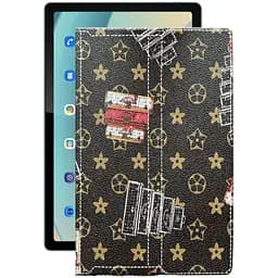 Чехол StatusCASE из экокожи для планшета Blackview Tab 11 Луи-Витон-коричневый