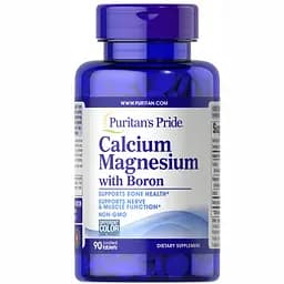 Мінеральний комплекс Puritans Pride Calcium Magnesium Plus Boron 90 пігулок