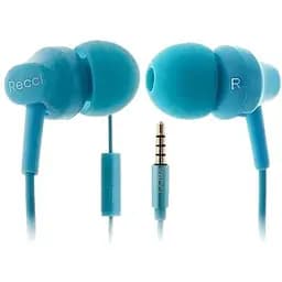 Дротові навушники Recci REW-C01 Arioso 3.5 mm 1.2 m вакумні з мікрофоном Blue