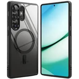 Прозорий чохол Ringke Fusion Bold Magnetic Magsafe Black для Samsung S25 Ultra
