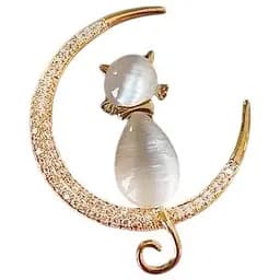 Брошь Котик на луне (84946796)