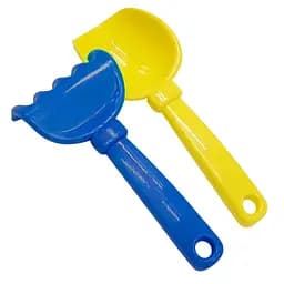 Набір для пісочниці "Латаття №5" Colorplast 1074(Blue-Yellow) лопатка, граблі