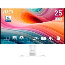 Монітор 24.5" MSI 25" PRO MP251W E2 White FHD IPS 120Hz (PRO MP251W E2)