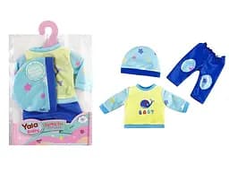 Одяг для ляльки-пупса розміром 30-35см, шапочка, кофтинка, штанці YLC240F