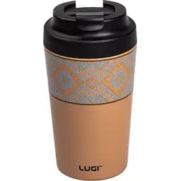 Термокружка Вышиванка 380 мл с крышкой на защелке, коричневый Yiwu HP-14-50O