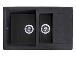Кухонна мийка Miraggio LAPAS black (0002247) Граніт, Врізна, Чорний