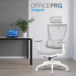 Офісне крісло OfficePro Elegant OC600-W-LG-LG White/Light Gray [148651] - мініатюра 8