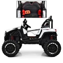 Дитячий двоїстий електромобіль джип квадроцикл Багі 4WD Bambi Racer M 3804EBLR-1 білий - мініатюра 3