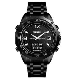 Чоловічий спортивний годинник з компасом Skmei 1464 Kompass Pro (Чорний)